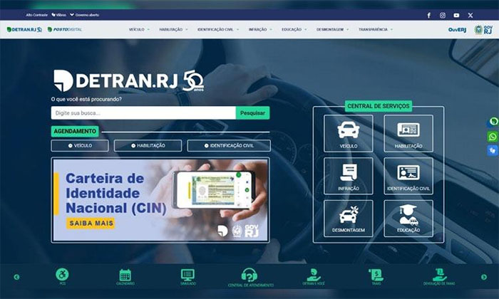 Detran.RJ lança novo site e proporciona aos cidadãos acesso mais fácil e rápido a documentos e informações